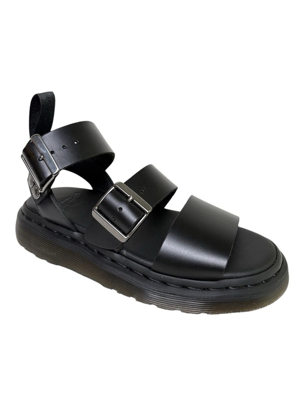 DR MARTENS Gryphon Atlas Leather Gladiator Sandals Black AirWalk Grunge Size 5